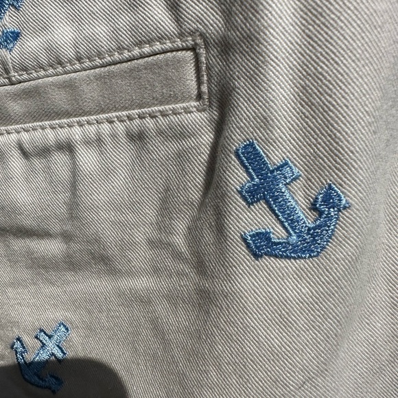 J. Crew Khaki Shorts with Nautical Embroidery - Picture 3 of 4